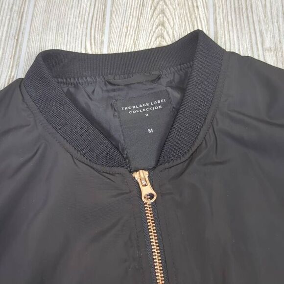 Lager 157 Womens Large The Black Label Collection Jacket Black Full Zip Front - Picture 5 of 9